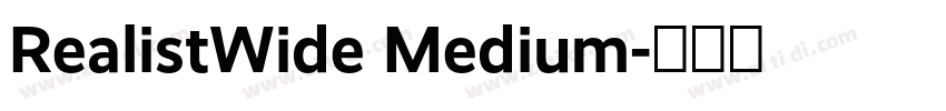 RealistWide Medium字体转换